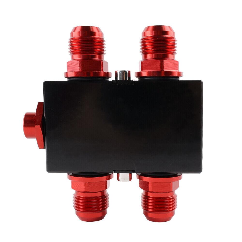Billet Oil Filter Sandwich Plate Adaptor With In- Line Oil Thermostat Sandwich With Thermostat AN10 Fitting Adapter