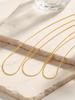 Minimalistische Schlangenkette Halskette, Anlaufgeschützt 18K Vergoldeter Edelstahl Dünn Vielseitig Basis Layering Schmuck