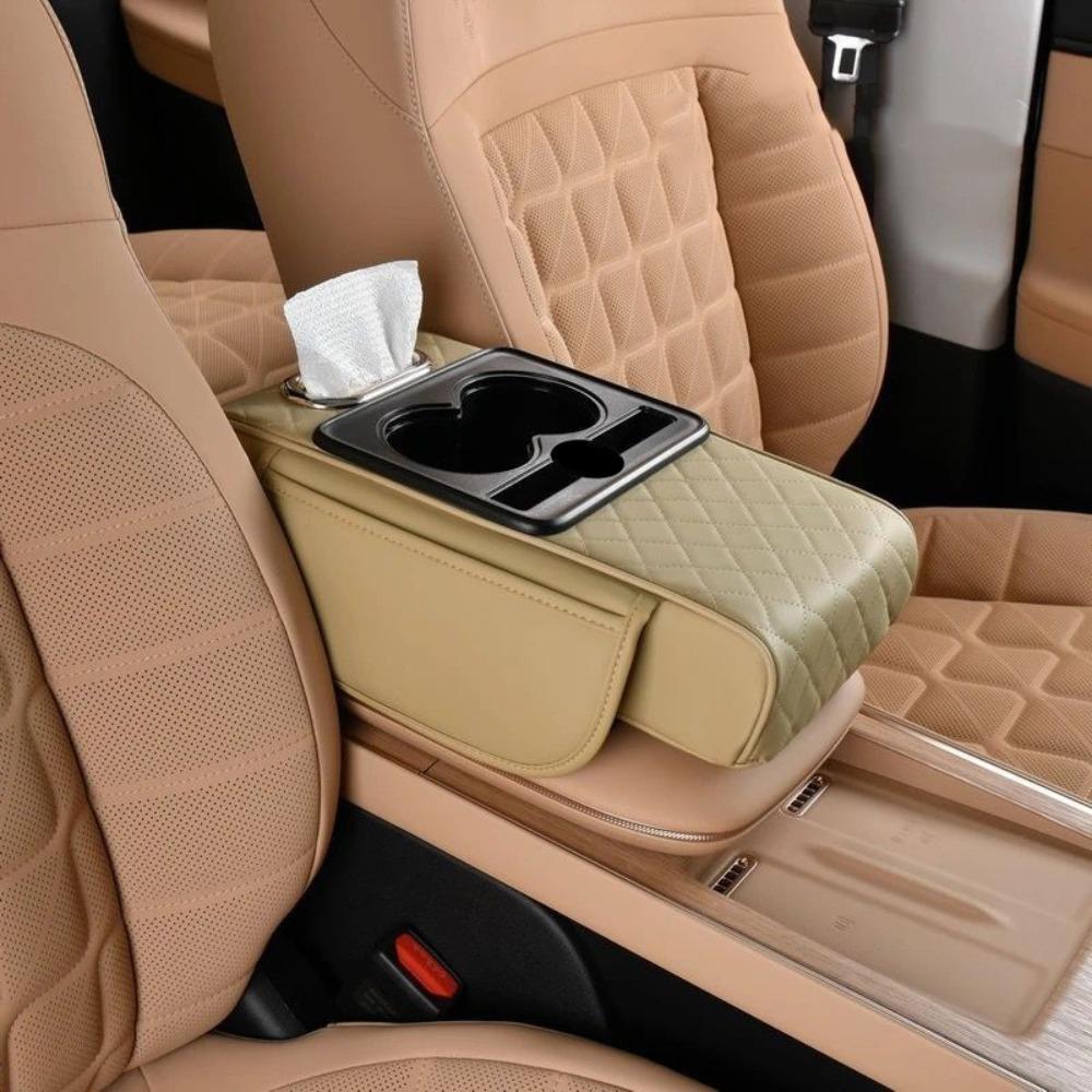 Multifunctional Center Console Armrest Cushion Portable Storage Box Car Armrest Pillow  Universal