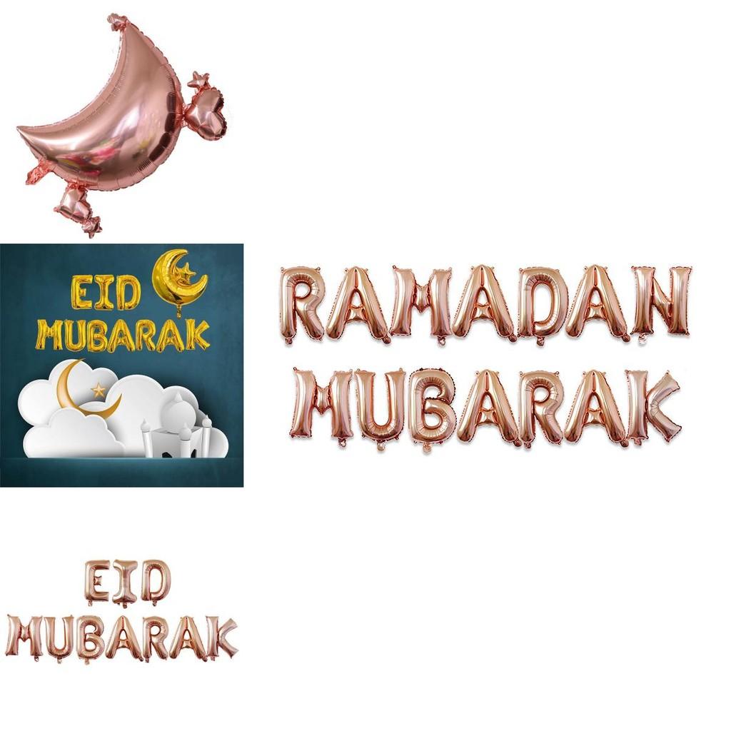 Durable Moon Star Party Decor With Balloon Banner For Eid And Ramadan