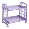 Desktop Storage Rack 2 Tier Foldable Strong Load Bearing Desk Shelf Organizer for Cosmetics Bathroom Kitchen