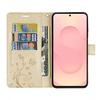 Coque de Protection - BOOLING - pour Samsung Galaxy S25 FE - Antichoc Synthécuir Doré Motif Papillon