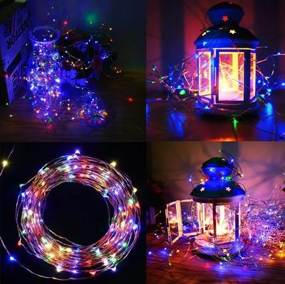 Solar Lichterketten Außen Wasserdicht Solar Lichterkette 8 Modi Weihnachten Kupferdraht Lichter für Terrassendekoration
