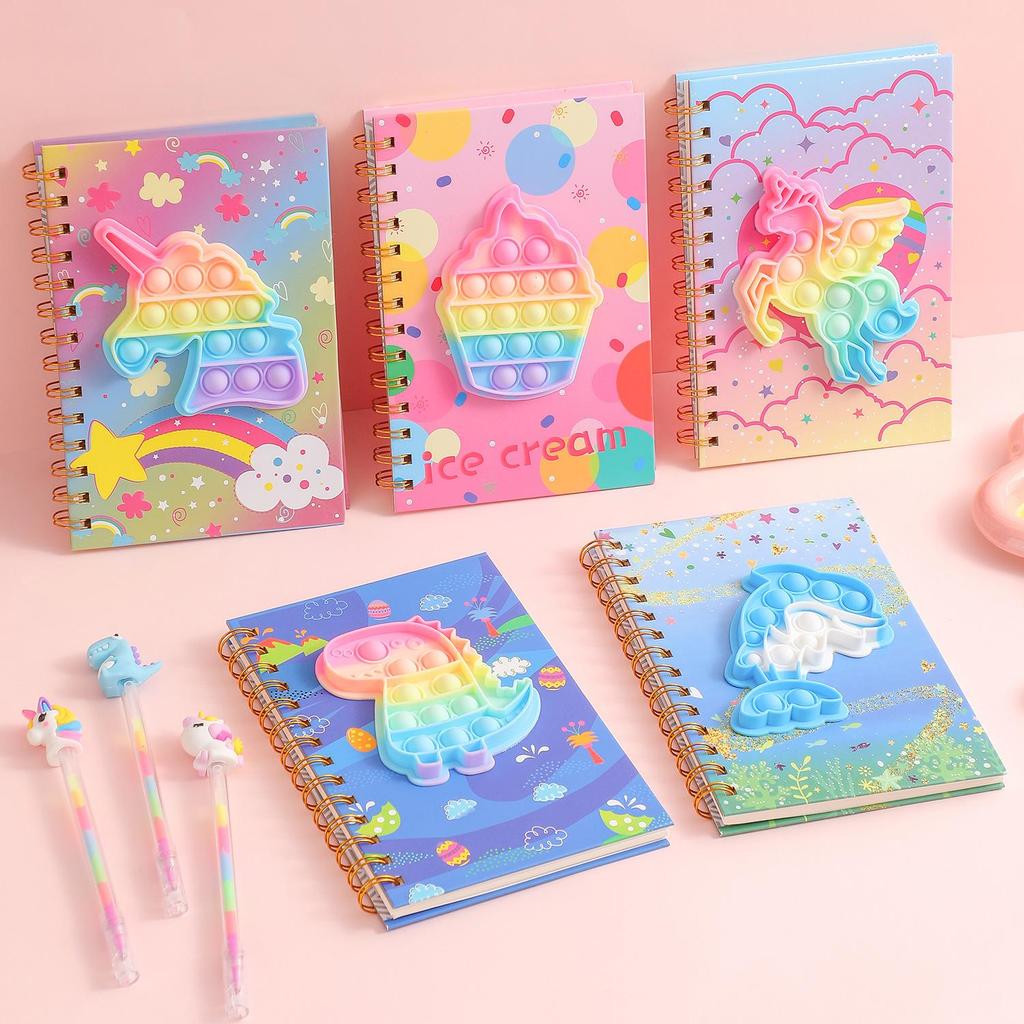 Cute Cartoon Notebook Apple Fruit Coil Notebook Kawaii Cartoon Study Notepad Portable Pocket Vocabulary Mistake Correction Journal for Student
