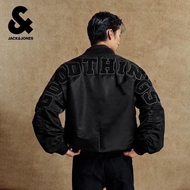 

JACK&JONES Men s Towel Embroidery Baseball Collar Padded Jacket S