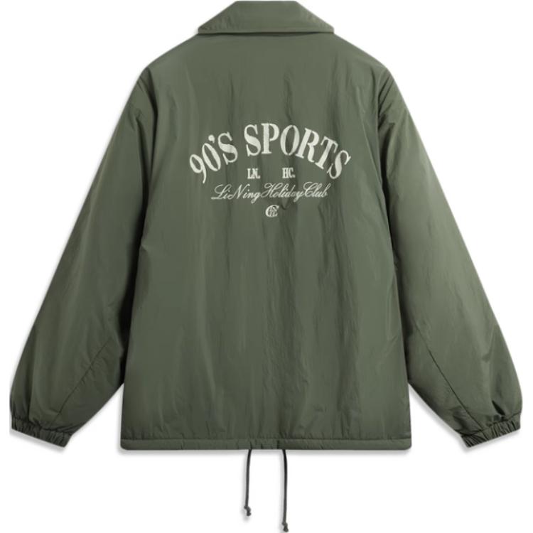 Li-Ning Sports Lifestyle Series Water-Resistant American Vintage Versatile Casual Comfortable Breathable Loose Fleece Warm Jacket AJDU319-3