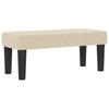 Box Spring Bed with Headboard Cream 80 x 200 cm Fabric