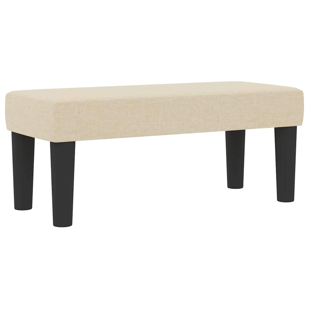 Box Spring Bed with Headboard Cream 80 x 200 cm Fabric