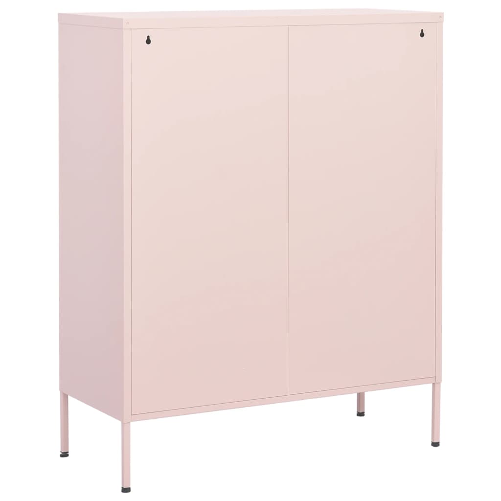 vidaXL Lagerschrank Rosa 80x35x101,5 cm Stahl