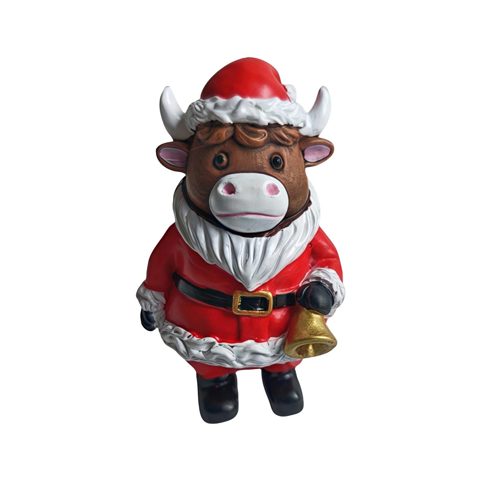 

Cow Gnome Figurine (Resin, Rustic Decor) One Size