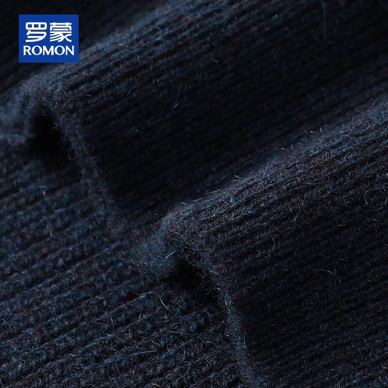 ROMON Men's Thick Pure Cashmere Round Neck Pullover Sweater
