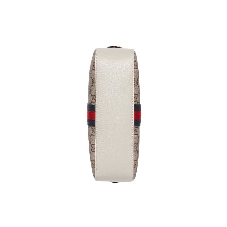 Gucci Ophidia GG Supreme Camera Bag Beige White Leather Trim Green Red Web Gold Crossbody Handbag for Women Daily Commute 681064-96IWT-9794