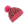 Trespass Girls Kaylani Leopard Print Knitted Beanie