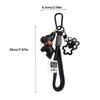 Yogodlns Cute Dog Faux Leather Bag Charm Keychain Bulldog Pet Accessory for Women Bags & Keys Woven Rope Charm Pendant