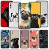 Animal Black Pug Close Up Case For Samsung A56 A36 A26 A54 A52 A24 A14 A50 A70 A40 A06 A12 A22 A34 A42 A32 5G A04s A16 Cover