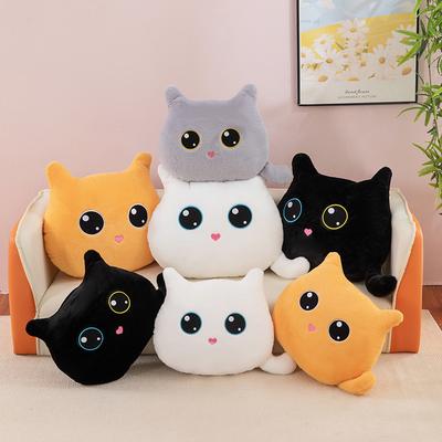 Cute Cat Throw Pillow Cross-border Cute Head Kitten Plush Toy Scratcher Doll Sofa Cushion Doll
