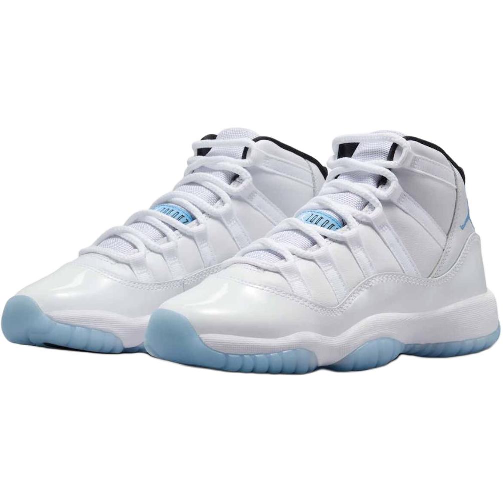 New Jordan Air Jordan 11 Anti Kick Cushioning High Top Children's Basketball Shoes White Teenagers 378038-104