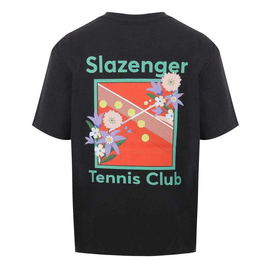 Slazenger Mens Tennis Club Back Print Crew Neck T-Shirt