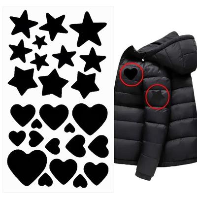 Apparel Applique Self Adhesive Black Patches DIY Craft Thermal Transfer Sewing Fabric Sticker Clothes Repair Holes