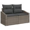 VidaXL Ensemble de Canapés de Jardin de 7 Pièces avec Coussins Gris Rattan Poly 3349035