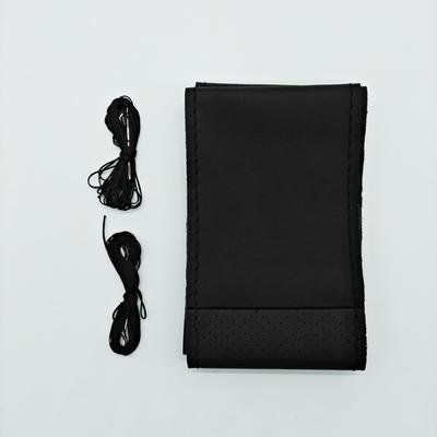 COZENTA Lenkradbezug, Echtes Leder, Geflochten, 15,0 Zoll (38 cm), Schwarz, Schwarz, Hybrid)