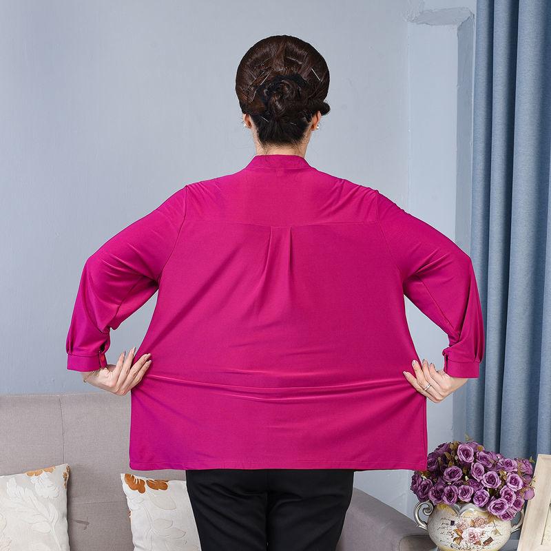 Spring Autumn Women's Plus Size Shirt Loose Long Sleeve T-Shirt