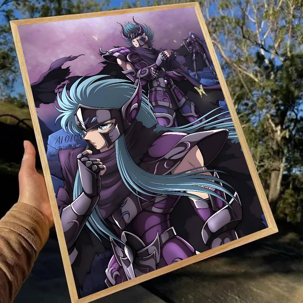 Anime S-Saint Seiya Poster Waterproof Wall Art Sticker For Bar Living Room Vintage Room Decor High Quality Print Gift