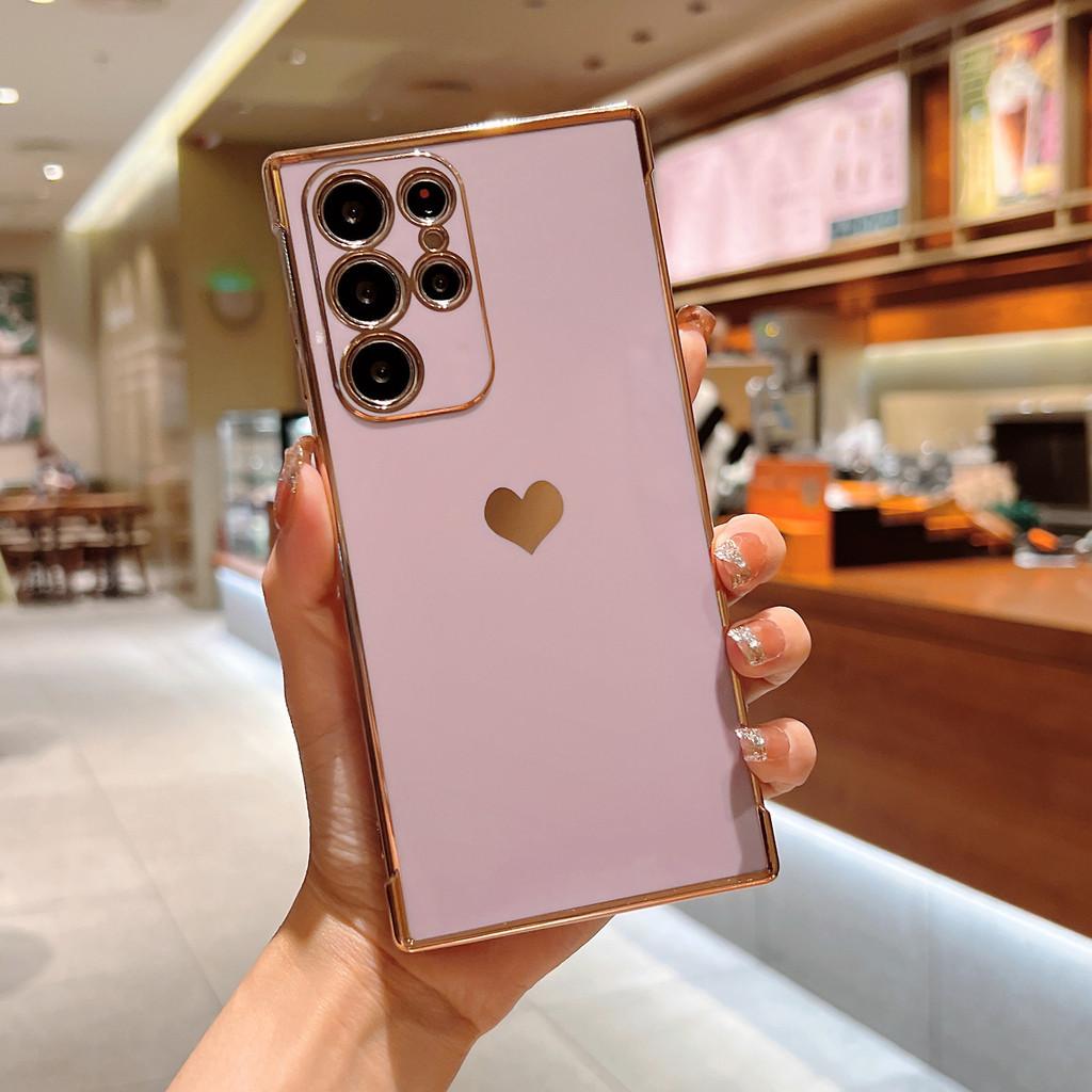 For Samsung S25 Solid Color Silver Heart Pattern Tpu Slim Phone Case Protective