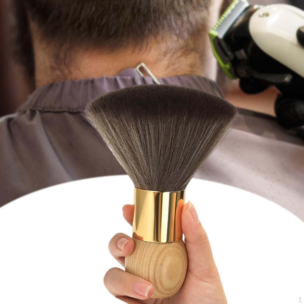 15cm Barber Neck Duster Brush Facial and Hair Remover Accessories Multipurpose Wooden Handle