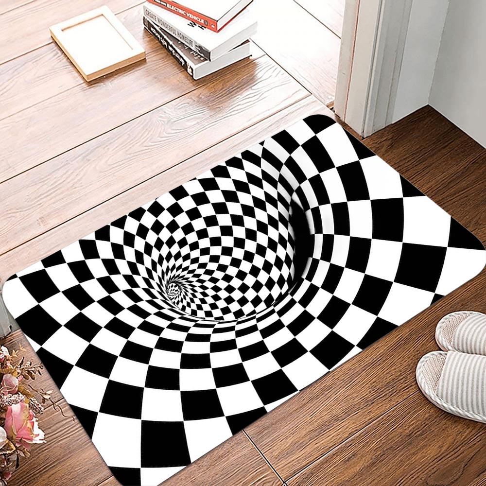 3D Optical Illusion Entrance Doormat Funny Indoor Outdoor Rug Non Slip Bath Bedroom Kitchen Carpet Home Decor