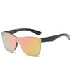 European and American Trend Brands Integrate Street Shooting Versatile Rice-bound One-piece Glasses, Fashionable Cycling Reflective Sunglasses