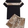 Lüks Çocuk Yaz Spor Giyim Tişört Şort 2 Parça Retro Set Moda Giyim Seti Sokak Giyimi Ayı Desenli 3D Baskı Stil