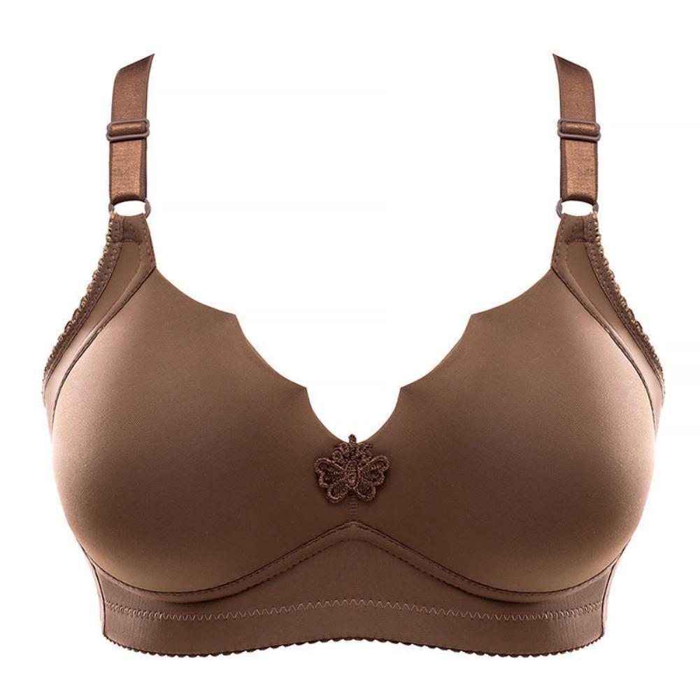 

Women s Glossy Gathed Large Size Bra Elderly Traditional Type Undershirt Bra 85