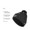 Adidas Recon Ballie One Size Men's Pom-Pom Beanie, Black/Gray-Six Marl/Black/White,