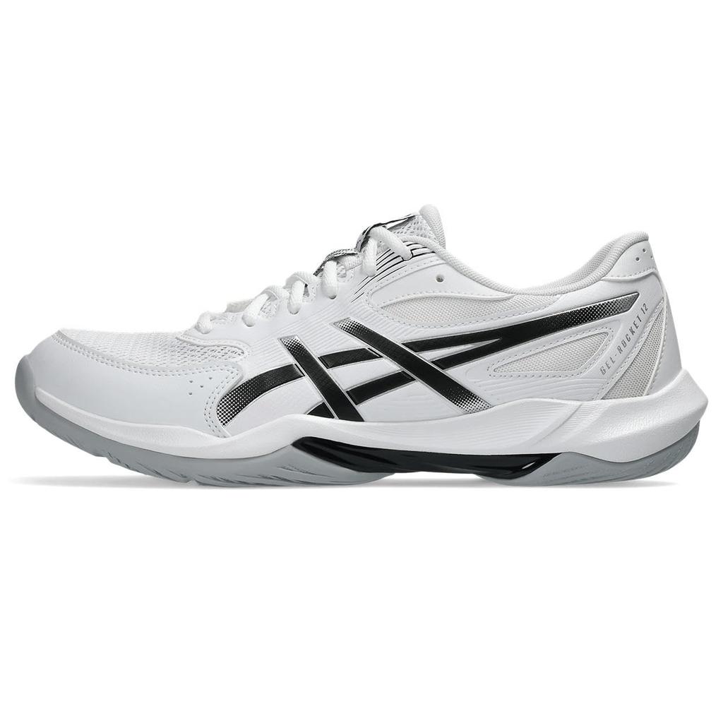 ASICS 12 Indoor Sports Shoes Unisex Size 101 2E GEL-ROCKET (1073A080), Adult, (White/Black), 26.0 cm,