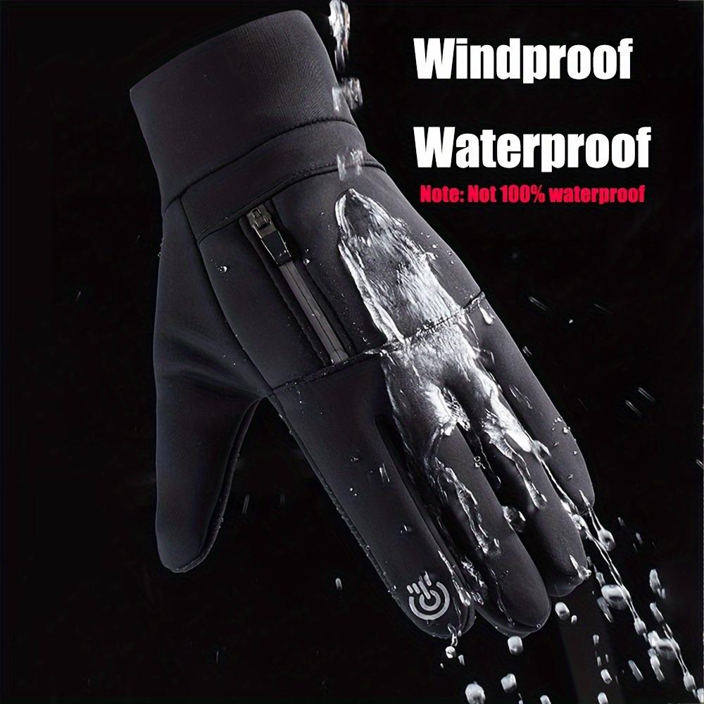 Men's Winter Outdoor Warm Gloves, Windproof Waterproof Touch Screen Gloves, Non-slip Cold Gloves, for Outdoor Running Riding Skiing Fishing Driving