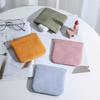 Snap Closure Organizer Pouch Faux Leather Portable Cosmetic Storage Bag Self-Closing Pouch for Lipstick Earphones