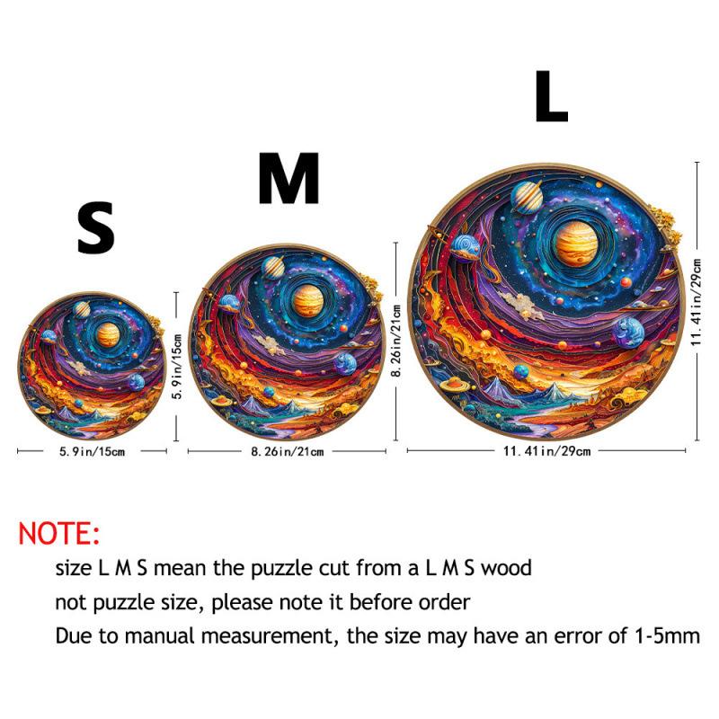 Mysterious Starry Sky Wooden Puzzle Irregular Small Animal Shape Puzzle Children'S Puzzle