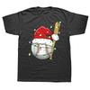 Funny Baseball Player Christmas Santa T Shirt Tee Tops Round Neck ShortSleeve Fashion Tshirt Clothing Casual Basic Tshirts