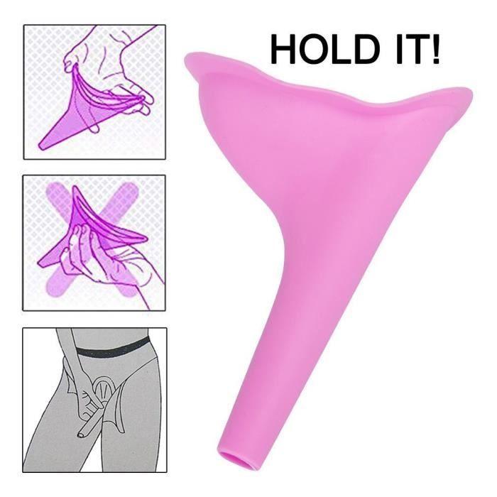 Urinoir Portable Femme - Silicone Réutilisable - Design Entonnoir - Uriner Debout - Pratique en Voyage