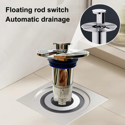 1/2 Peças Núcleo de Ralo de Chão Tamanho Universal Tubo de Drenagem Antiodor com Cesta de Filtro Automática Apanhador de Cabelo Design de Tubo de Extensão Dreno de Fechamento Automático