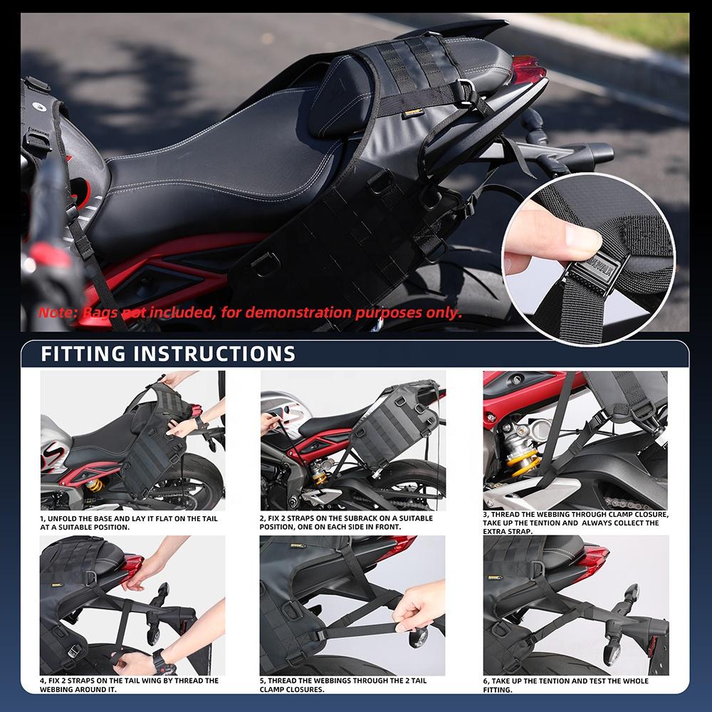 Motorcycle Tail Bag Base Support Rack Universal Mounting Pad for Rear Seat Bag Installation Motocross Luggage Carrier