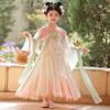 Anneyol Girls' Pink Hanfu Summer Princess Dress