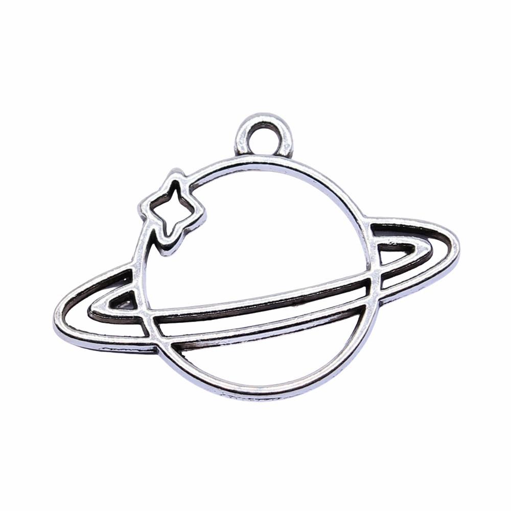 Geometric Openwork Resin Charms MOON HEART Pendants Multi Color Alloy Jewelry Component