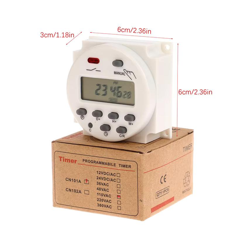 12V 24V 110V 220V YP109A Digital LCD Power Timer Programmable Time Switch Relay CN101 Timer Switch Power Timer