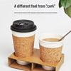 Cork Disposable Coffee & Milk Tea Paper Cup with Lid - Customizable and Portable In Various Sizes