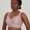 Leopard Print Bra, Jelly Glue Underwear, Women's Thin Seamless Steel Rim Bra