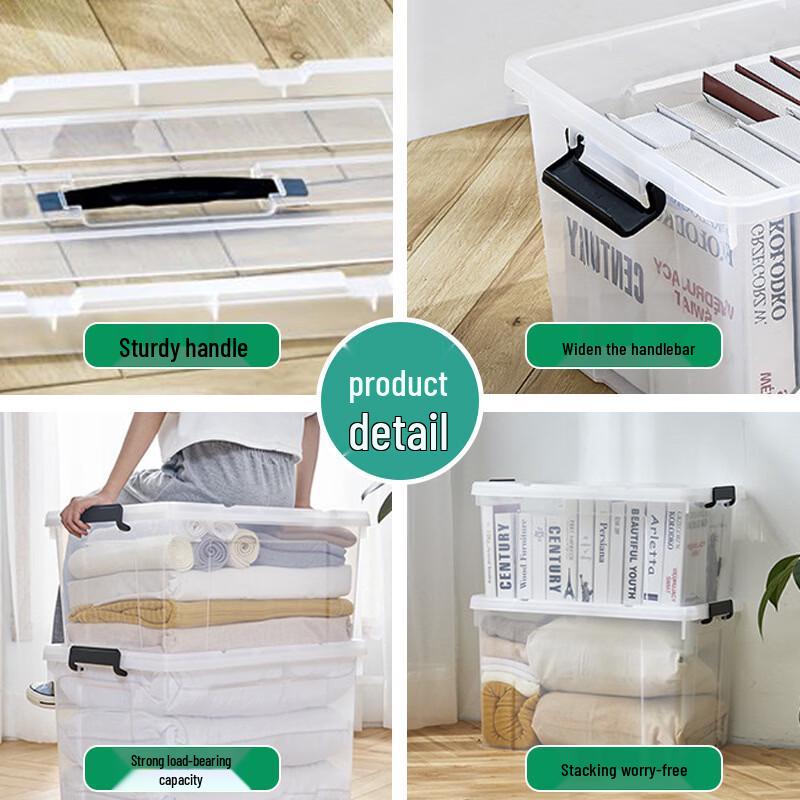 Large Capacity Transparent Plastic Storage Box