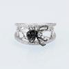Trendy Creative Three-Dimensional Black Spider Web Ring, Fashion Trend Accessories