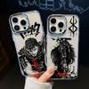 Berserk Comics Hot Anime Phone Case for Samsung Galaxy S25 S24 S23 S22 S21 S20 Note20 FE Ultra Edge Plus 4G 5G Transparent Cover